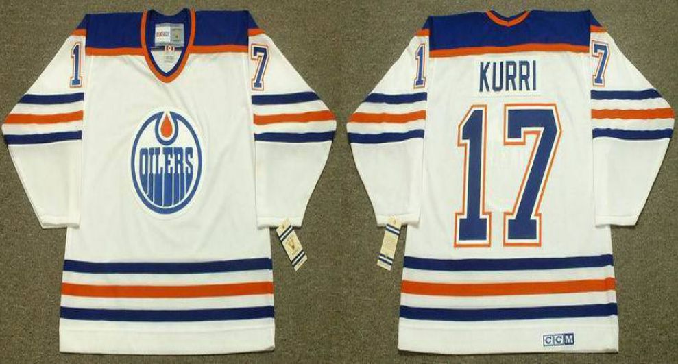 2019 Men Edmonton Oilers #17 Kurri White CCM NHL jerseys->vancouver canucks->NHL Jersey